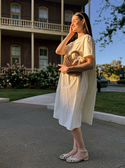 Lace Collar Cotton Dress