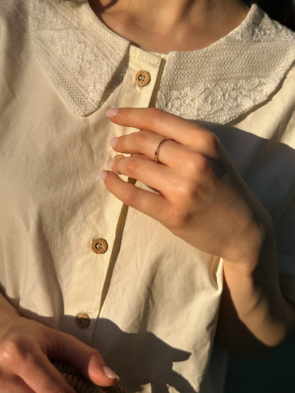 Lace Collar Cotton Dress