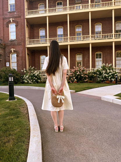 Lace Collar Cotton Dress