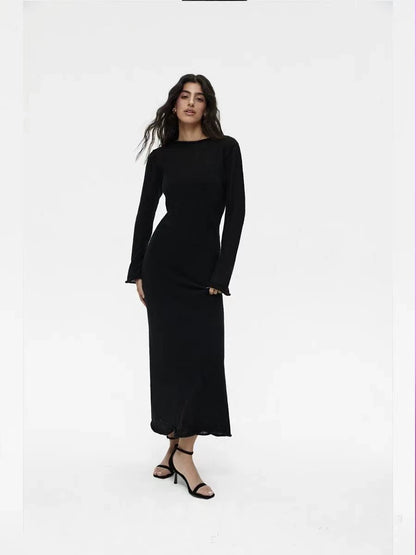 Maxi Knitted Dress with Slip