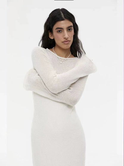 Maxi Knitted Dress with Slip