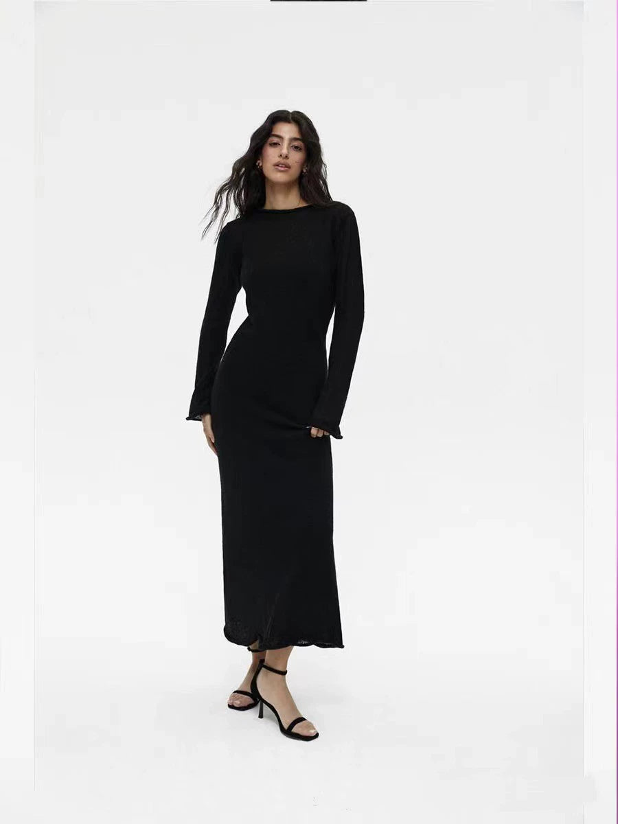 Maxi Knitted Dress with Slip