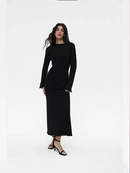Maxi Knitted Dress with Slip