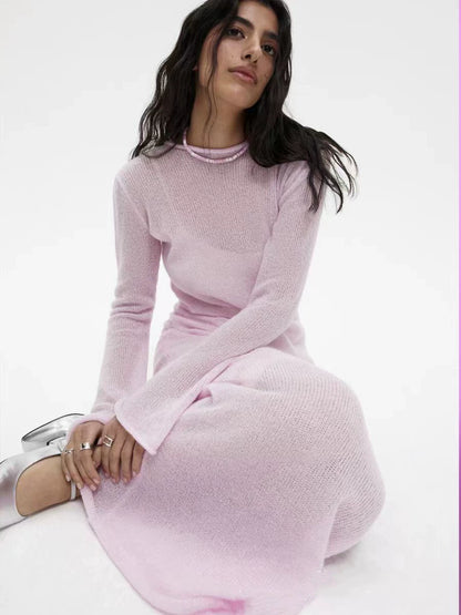 Maxi Knitted Dress with Slip