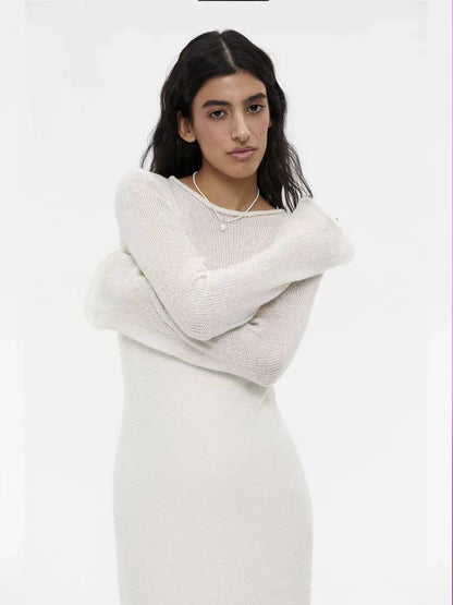 Maxi Knitted Dress with Slip