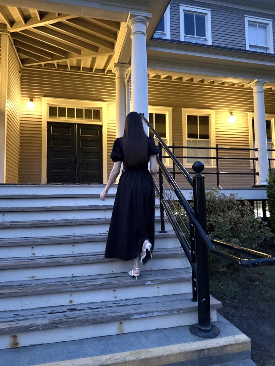 Cotton Puff Sleeve Midi Dress
