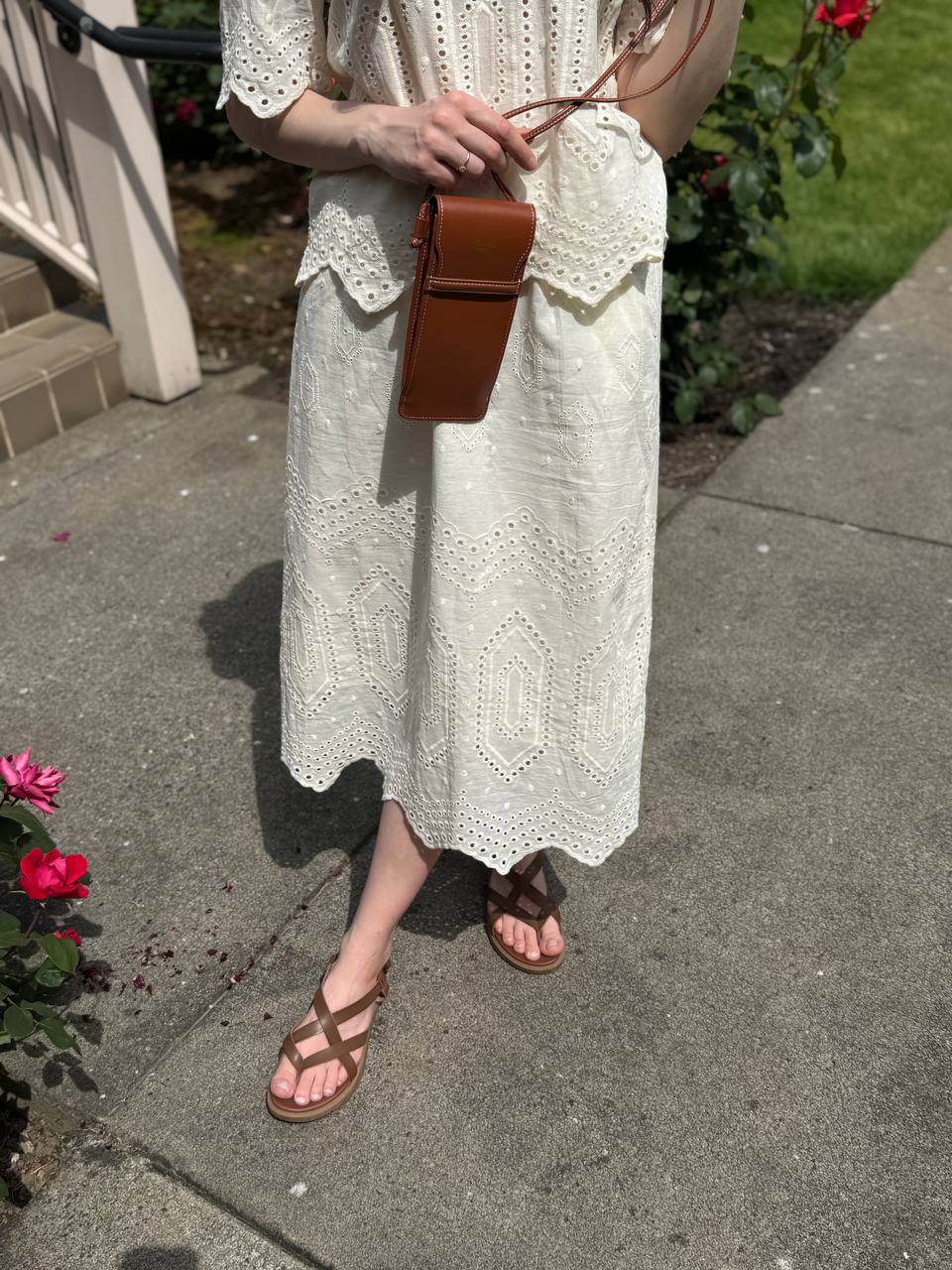 Beige Embroidered Set